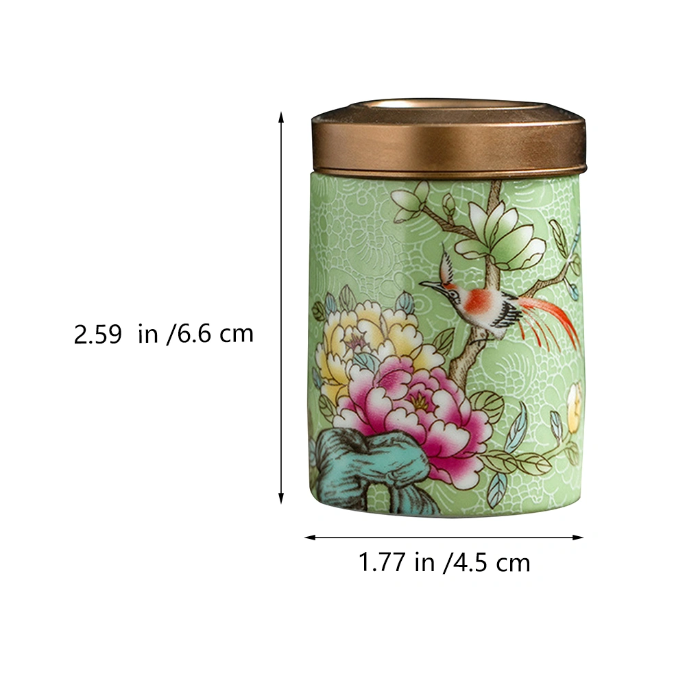 Ceramic Tea Leaf Canister Airtight Tea Storage Jar Household Food Storage Container