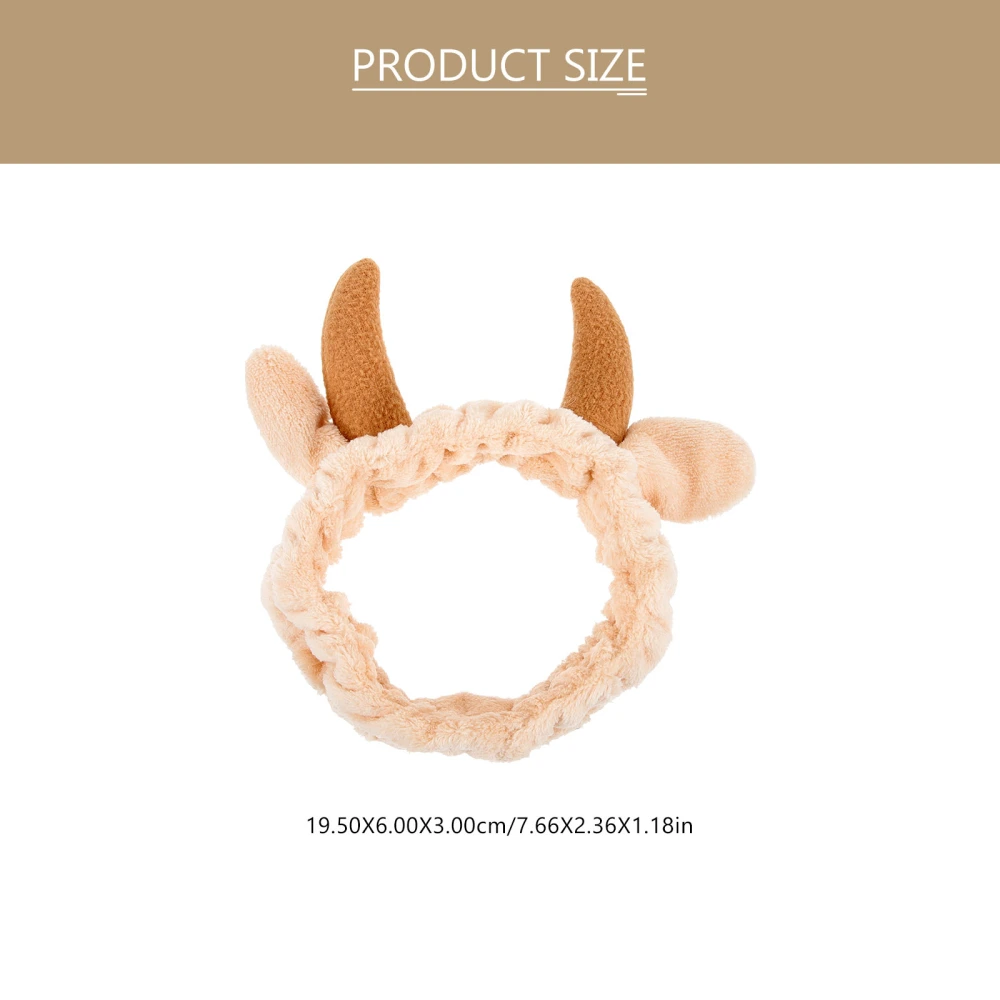 2 pcs Animal Ear Spa Makeup Headband Cute Face Washing Headband Horn Facial Headband