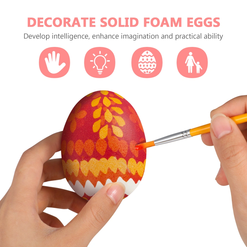 Amosfun 10pcs Painting Egg DIY Easter Decor Solid Egg for Kid Festival Craft (White, 10cm)