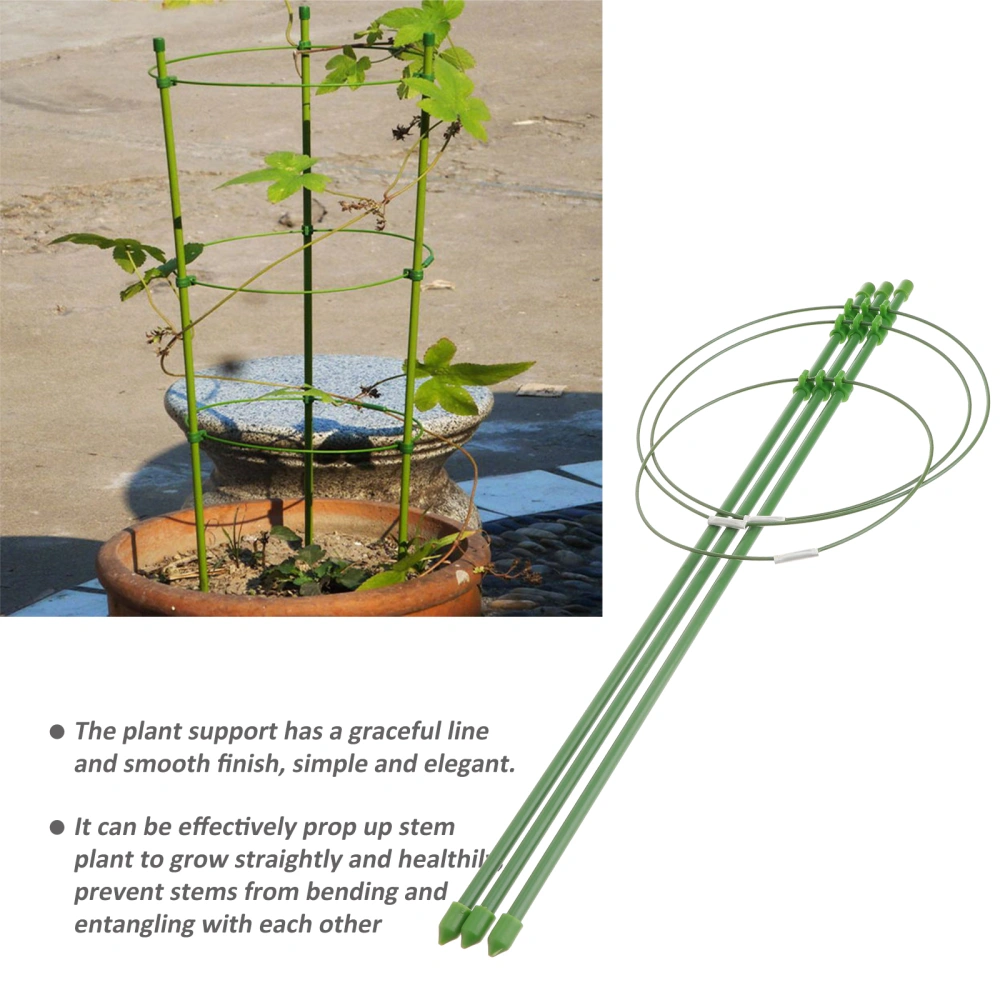 Garden Trellis Climbing Plants Support Cage Stand for Pepper Eggplant Tomato Flowers - 45CM