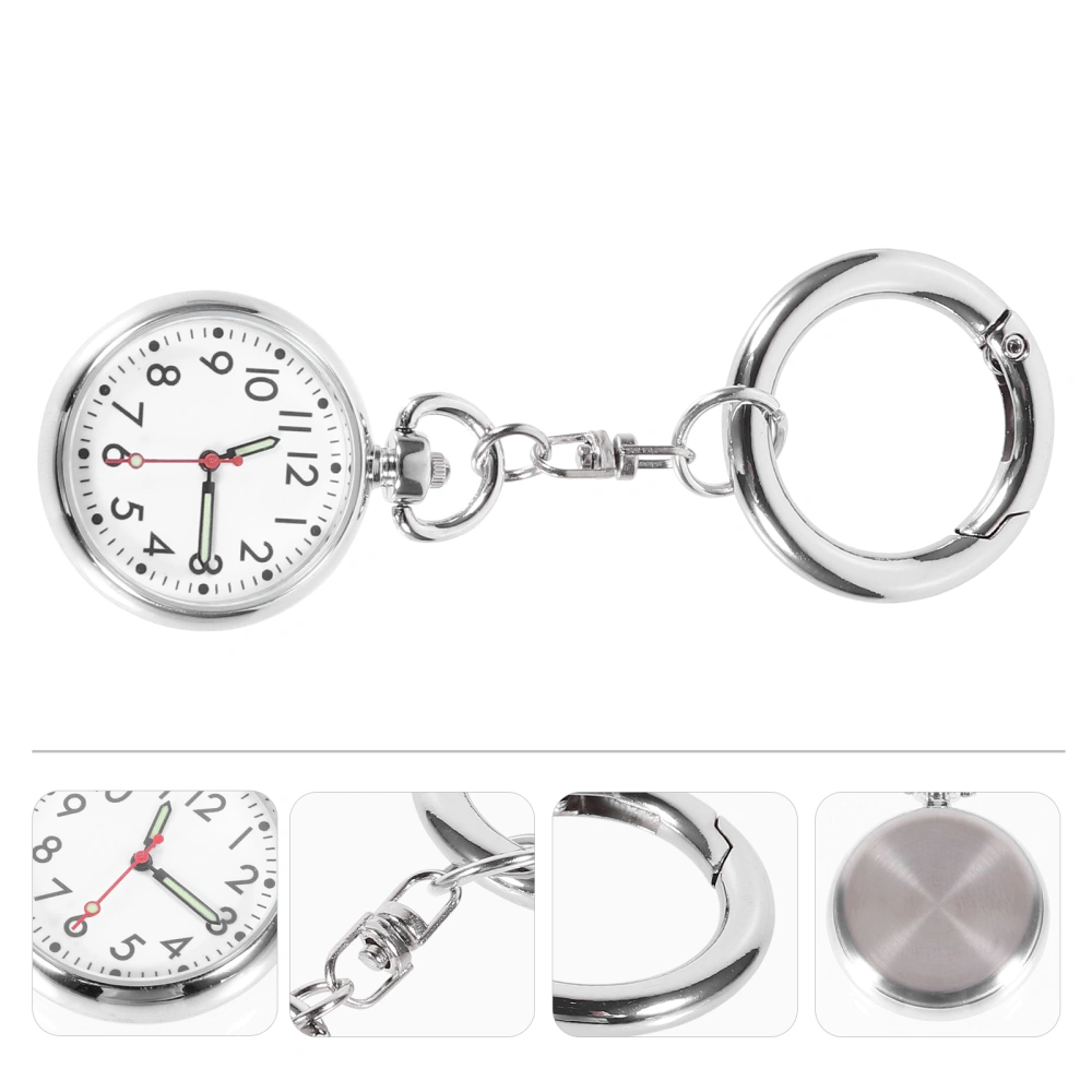 Durable Nurse Watch Luminous Pocket Watch Creative Hanging Watch (Silver)