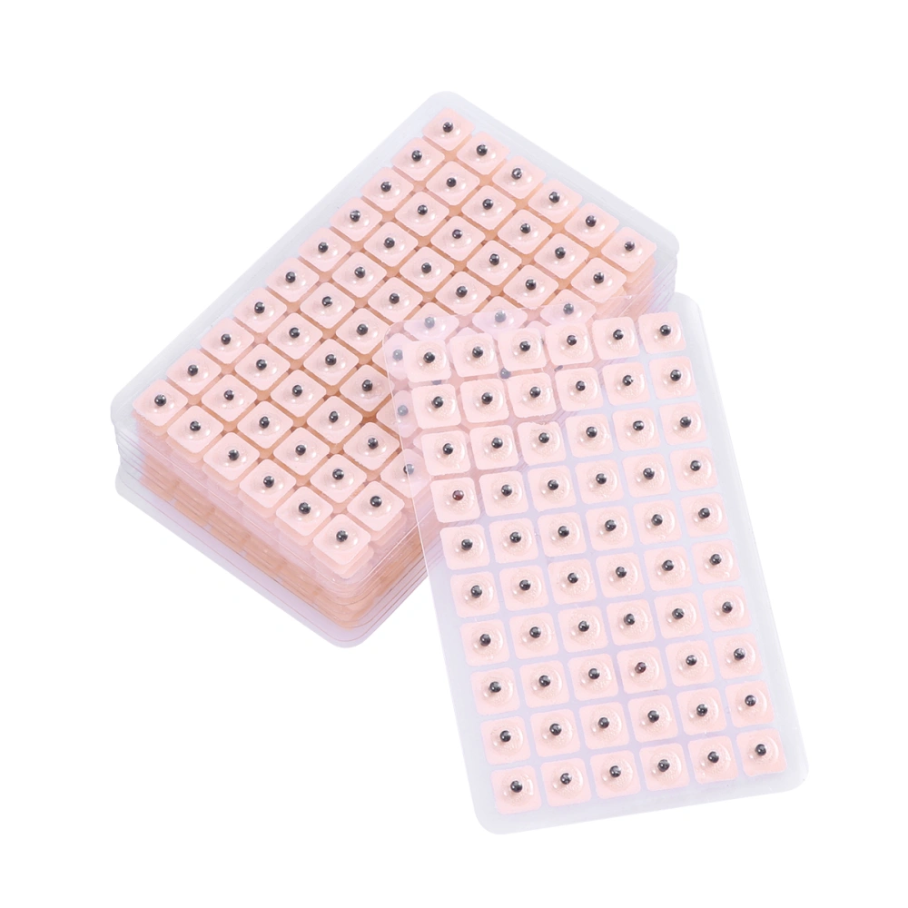 600 Counts Disposable Ear Press Acupuncture Vaccaria Plaster Bean Massagee Multi-Condition Ear Acupressure Kit (10 Sheets)