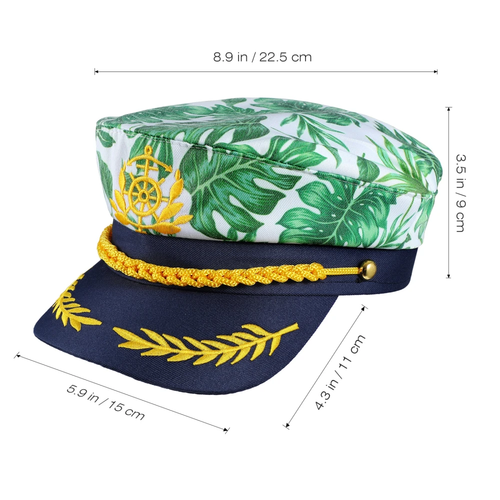 SOIMISS Embroidered Captain Hat Adult Yacht Sailor Nautical Party Dress Up Hat for Men Women Teens Kids