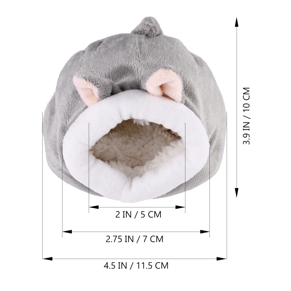 Balacoo Hamster Cotton Nest Hedgehog Comfortable Sleep Bed Winter Warm Pet Nest Sleeping Bag Pet Supplies (Light Grey)