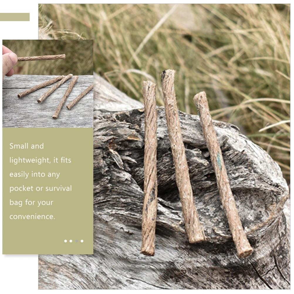20Pcs Camping Rope Fire Lighters Camping Fire Ropes Portable Burning Hemp Ropes Outdoor Fire Ropes
