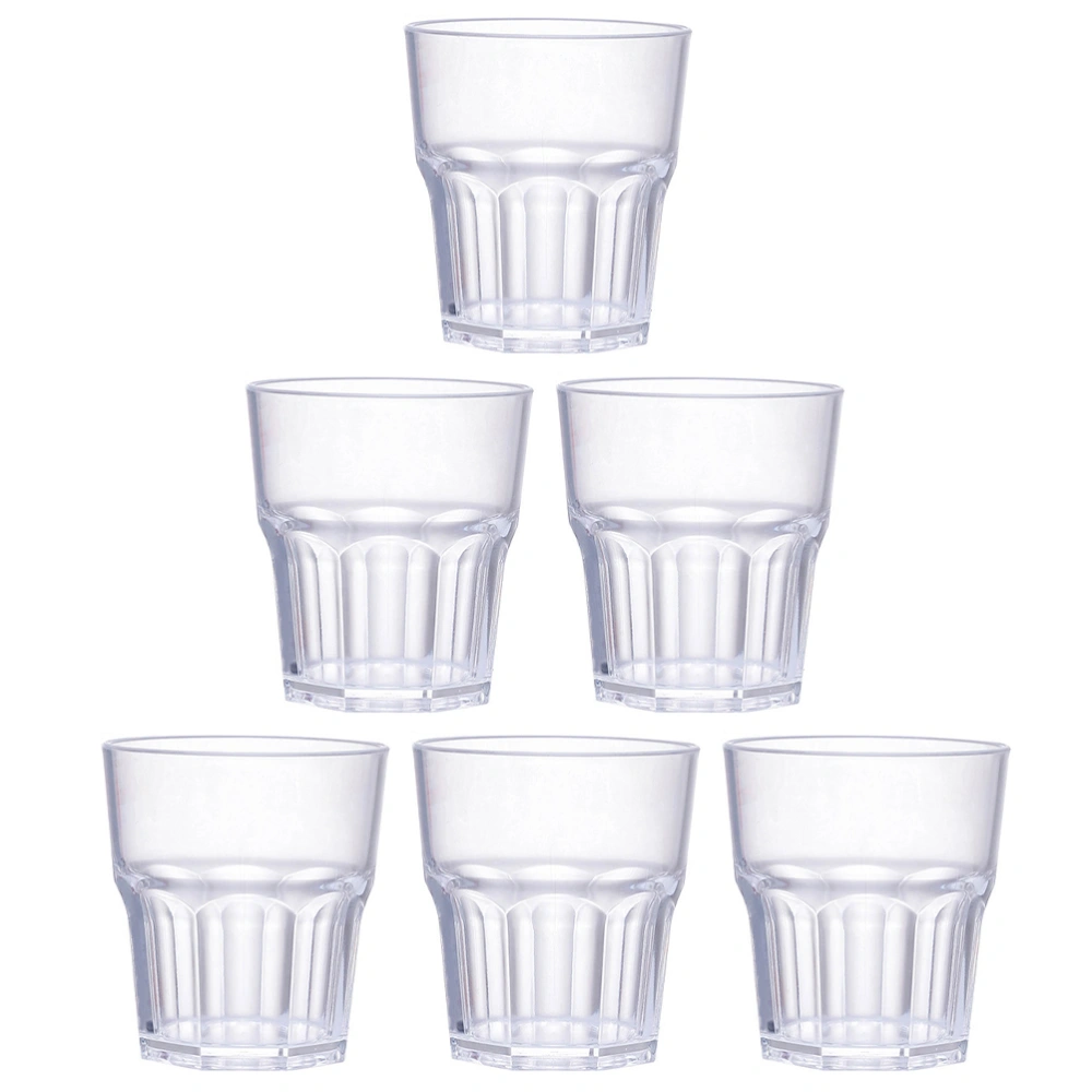 6Pcs Acrylic Whiskey Cups Unbreakable Spirits Cups Wine Tumblers Beer Mugs