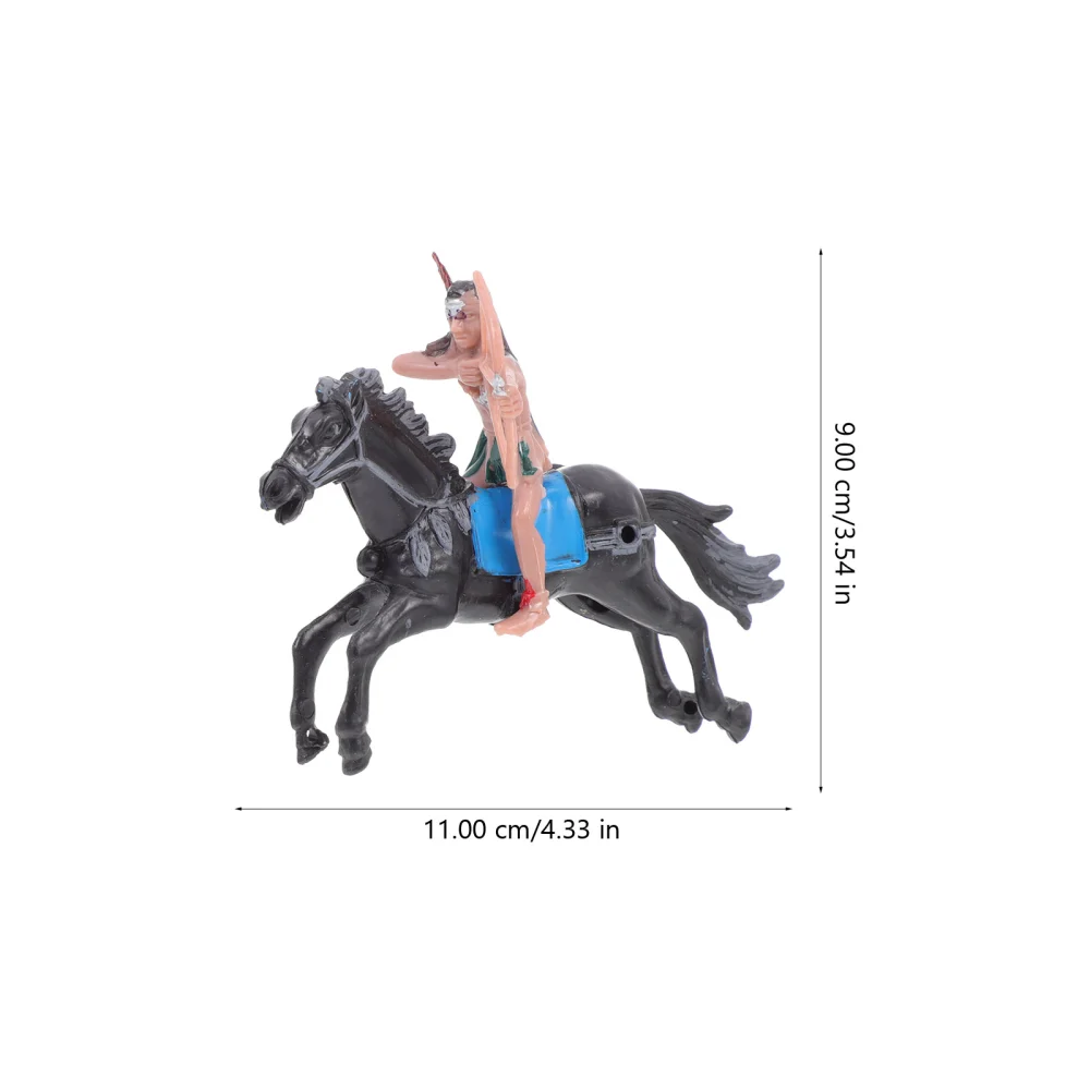 8Pcs Indians Plastic Figures Playset Horse Riding Figure Toy West Cowboy Model Adorns Assorted Style