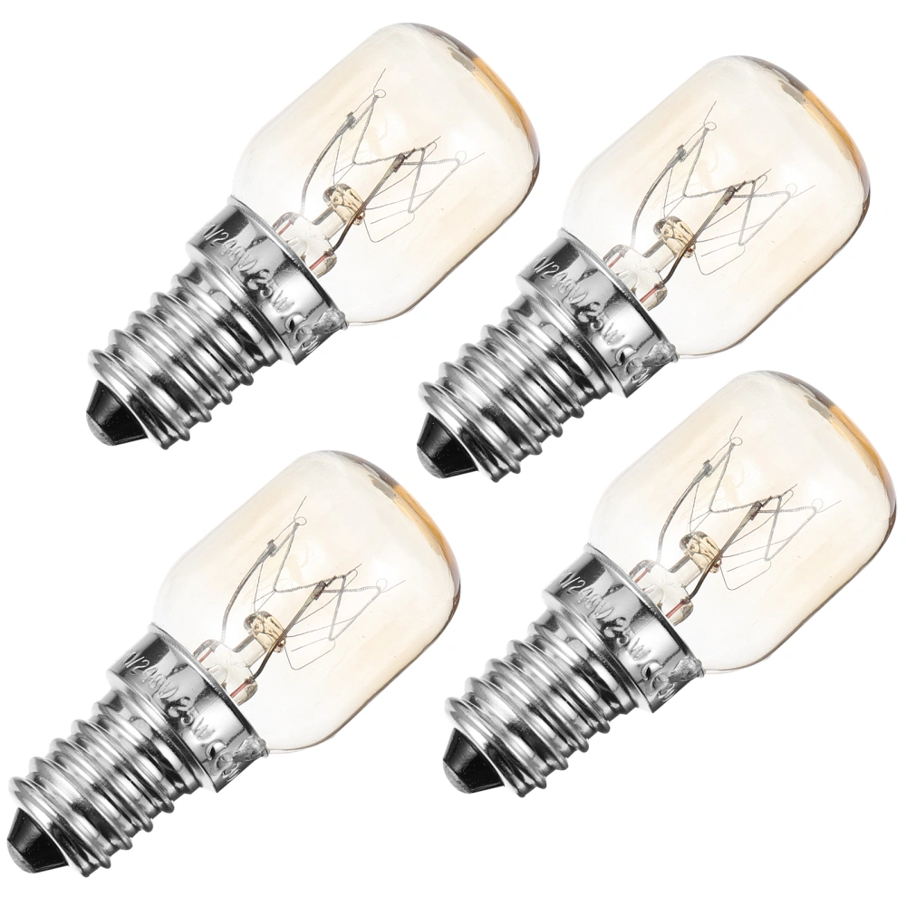 4 PCS E14 25W Oven Light Heat-resistant Light Bulb for Microwave Oven Salt Lamp