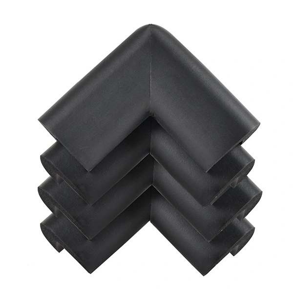 12pcs Baby Safety Thickened NBR Corner Cushions Desk Table Protector Cover Guard (Black)