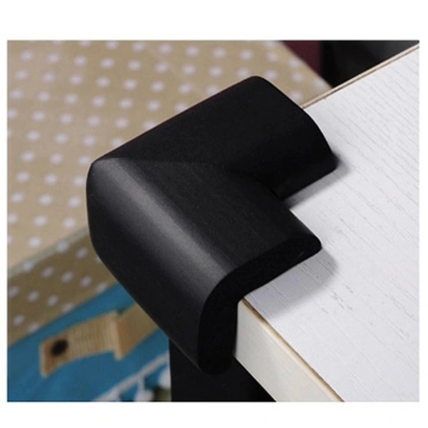 12pcs Baby Safety Thickened NBR Corner Cushions Desk Table Protector Cover Guard (Black)