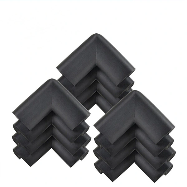 12pcs Baby Safety Thickened NBR Corner Cushions Desk Table Protector Cover Guard (Black)