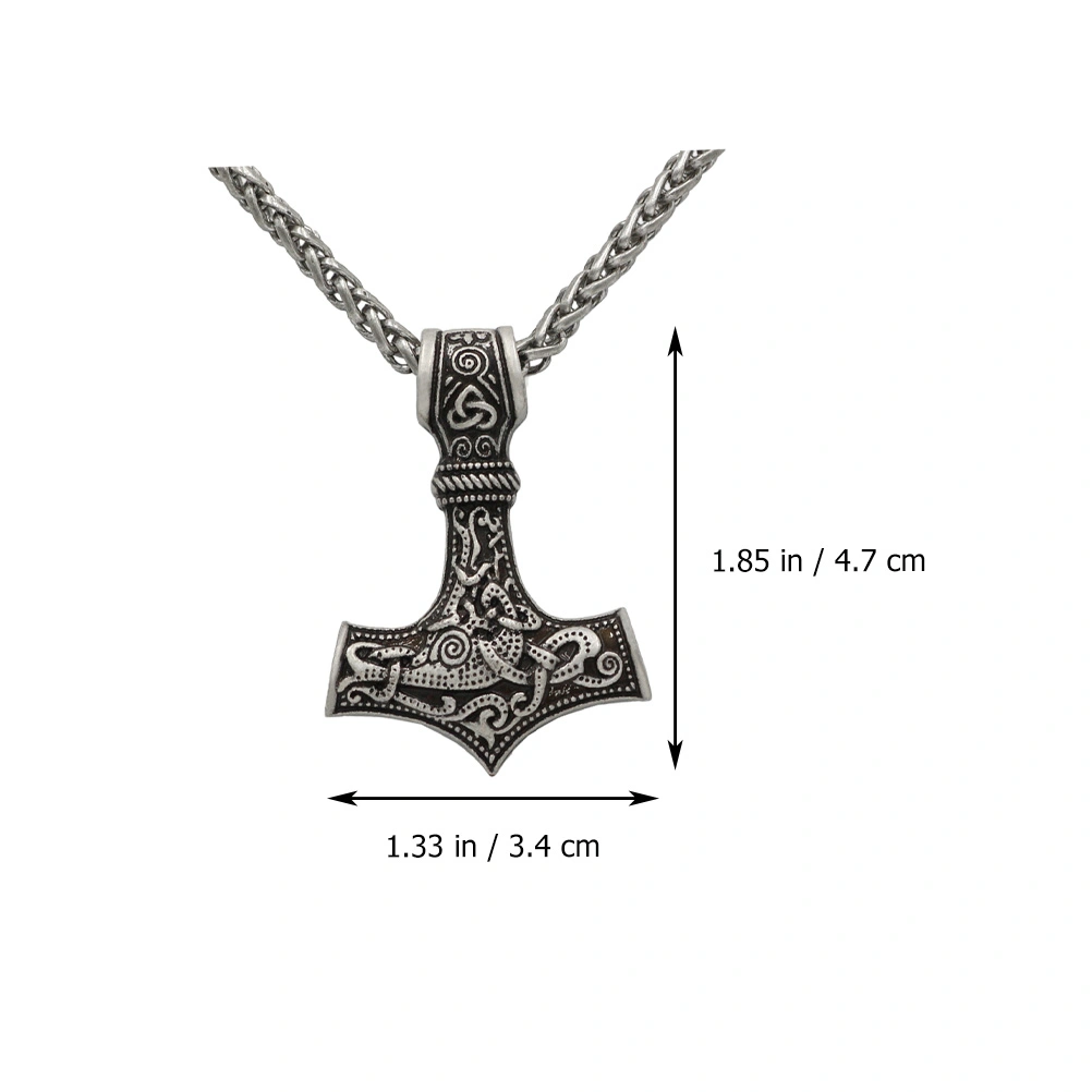 1Pc Retro Style Male Metal Necklace Stylish Alloy Hammer Neck Jewelry Decor