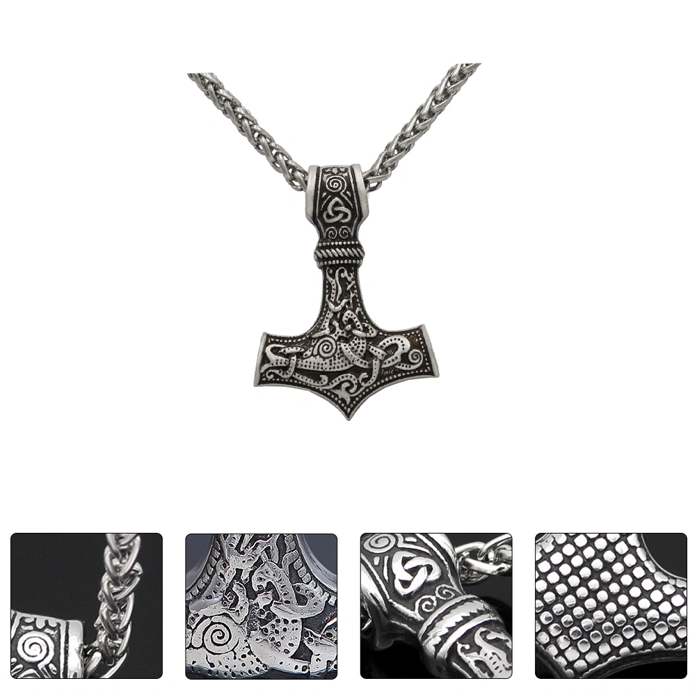 1Pc Retro Style Male Metal Necklace Stylish Alloy Hammer Neck Jewelry Decor