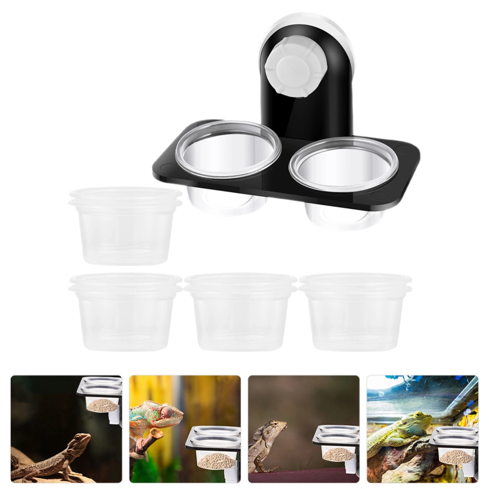 1 Set of Suction Cup Reptile Feeders Reptile Feeding Bowls Reptile Food Dishes Reptile Tank Feeders