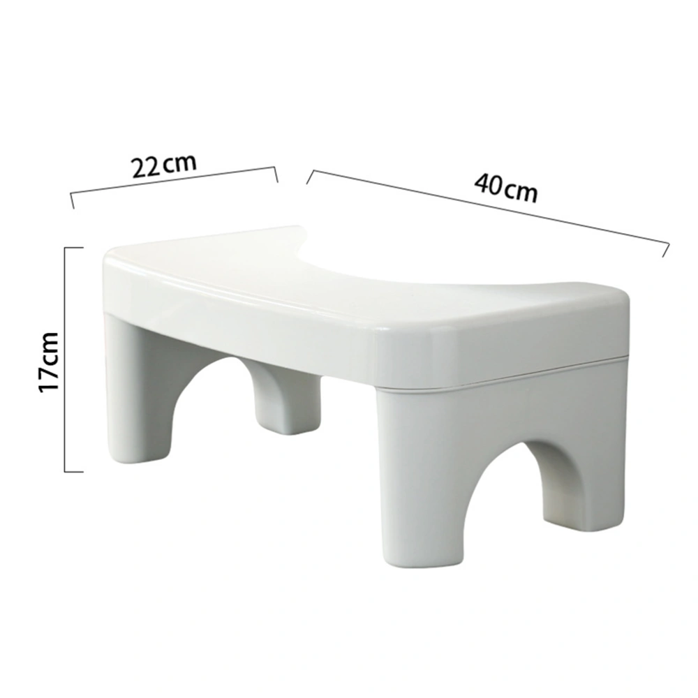 1Pc Folding Footstool Bathroom Toilet Stool Household Step Stool for Home (White)