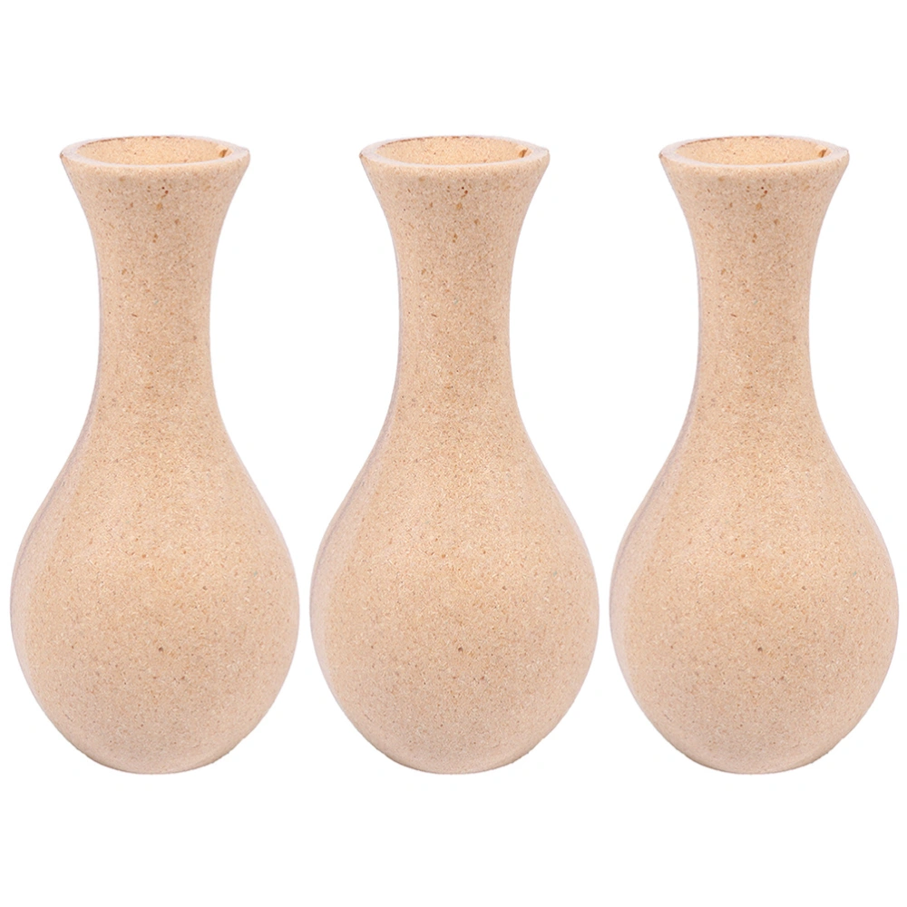 3Pcs Clay Vase Graffiti Flower Bottle Decorative Vase Mold Diy Vase for Home