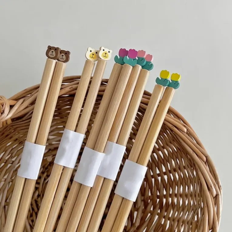 Cartoon Three-dimensional Bear Tulip Chopsticks