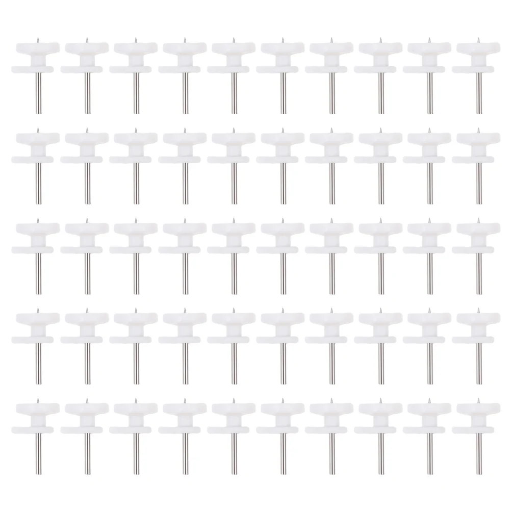 50pcs Photo Frame Hooks Picture Frame Hanger Nails Hanger Accessories (White)