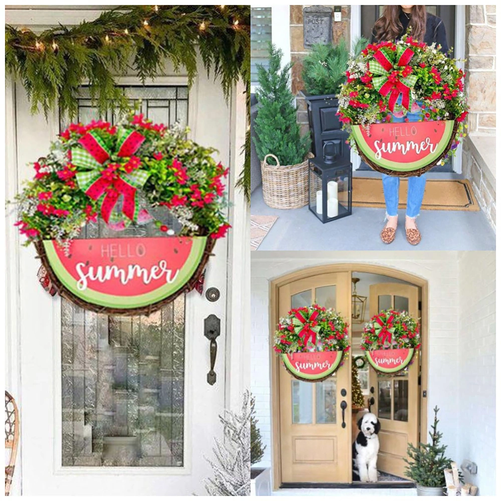 Decorative Door Garland Hanging Wreath Summer Wreath for Show Window Front Door