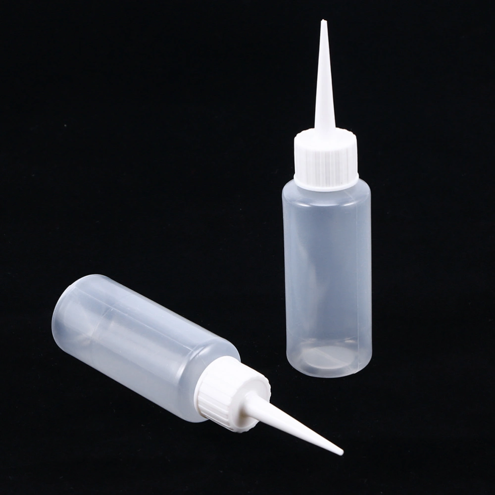 20Pcs 50ml Plastic Squeeze Bottles Dispenser For Liquid Glue Construction (White)