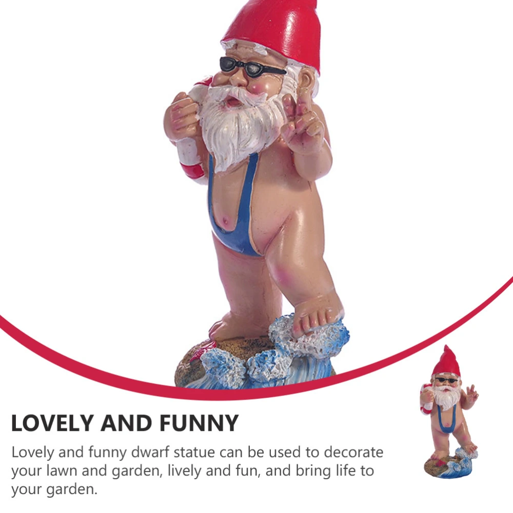 1Pc Bikini Dwarf Shaped Garden Adornment Creative Outdoor Ornament Resin Craft