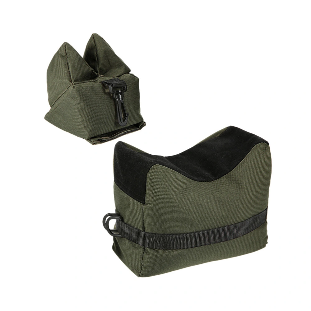 Shooting Range Sandbag Rifle Bench Rest Front Rear Support Bag Oxford Cloth Sniper Target Stand Oxford Cloth Unfilled Sandbag for Accessories (Army Green)