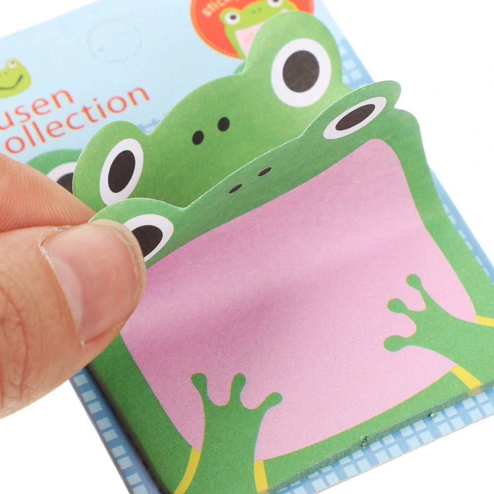 20pcs Widely-used Cartoon Design Memo Pads Unique Frog Shape Note Stickers Reminding Note Paper