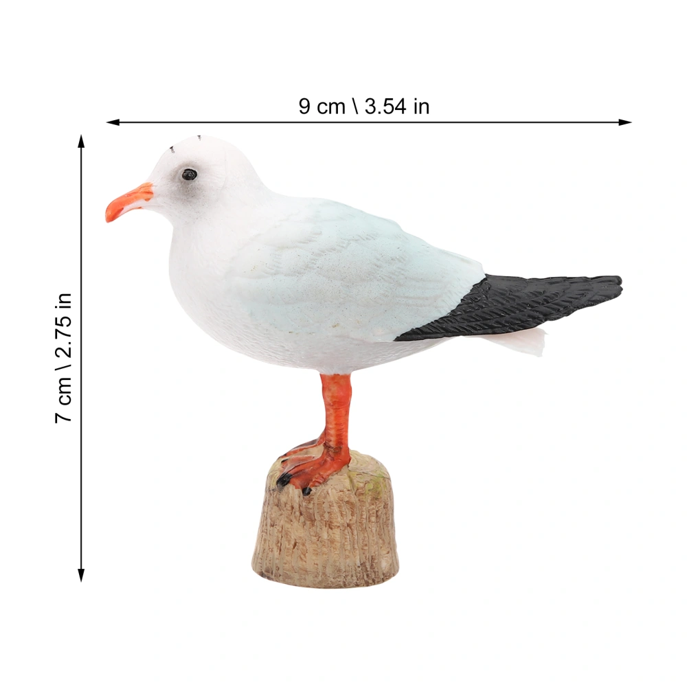 Nautical Seagull Statue Miniature Seagull Figure for Home Car Cake Miniature House