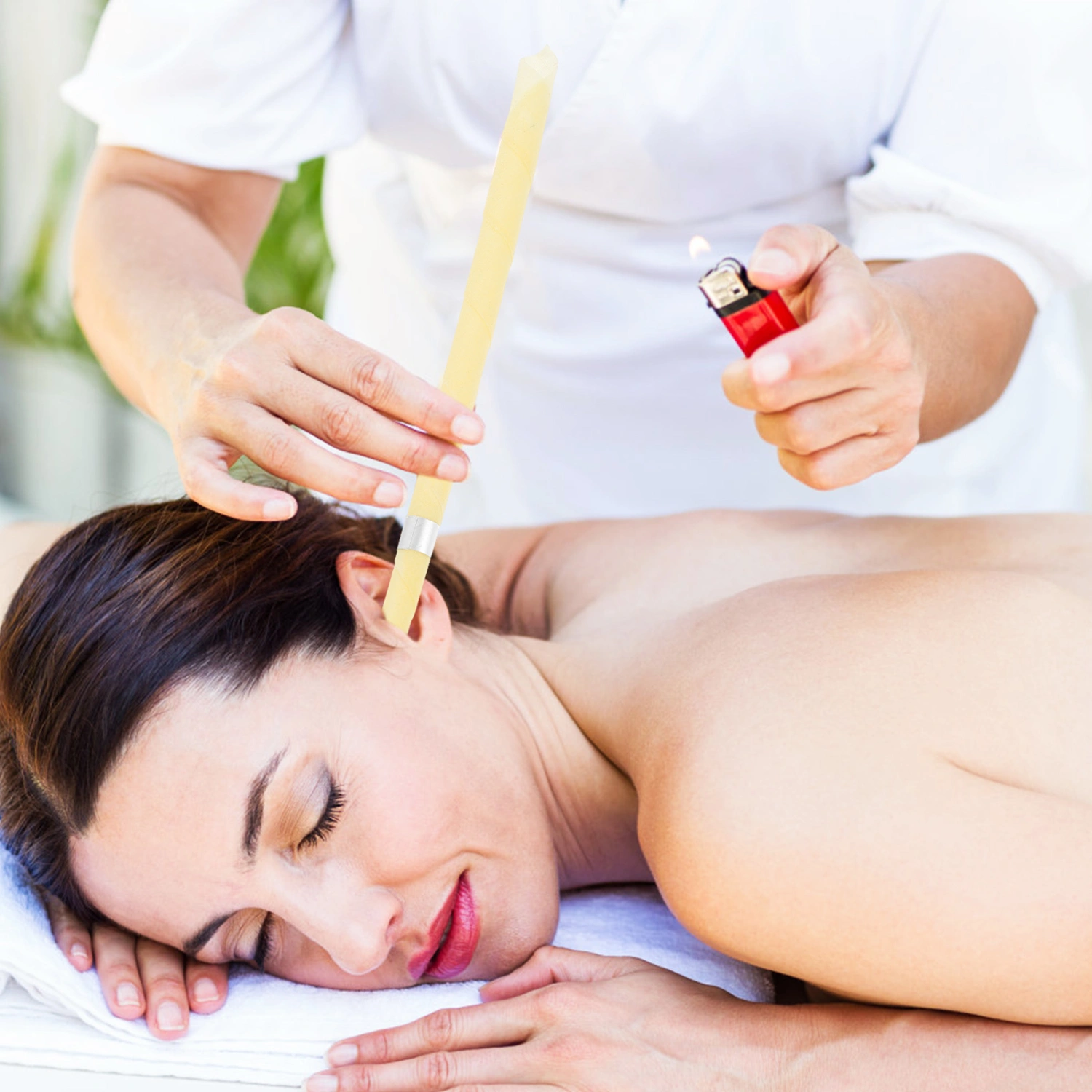 1 Set Beeswax Aromatherapy Ear Candles Kit Salon Aroma Ear Candles Kit