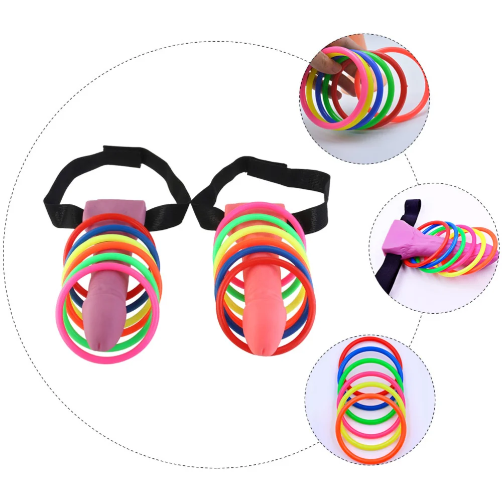 2 Sets Creative Ring Toss Game Novelty Toy Adults Flirting Toy Adult Plaything