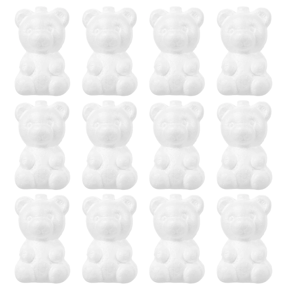 20 Pcs Adorable Bear Shape Modelings Fun Interesting Flower Decors (White)