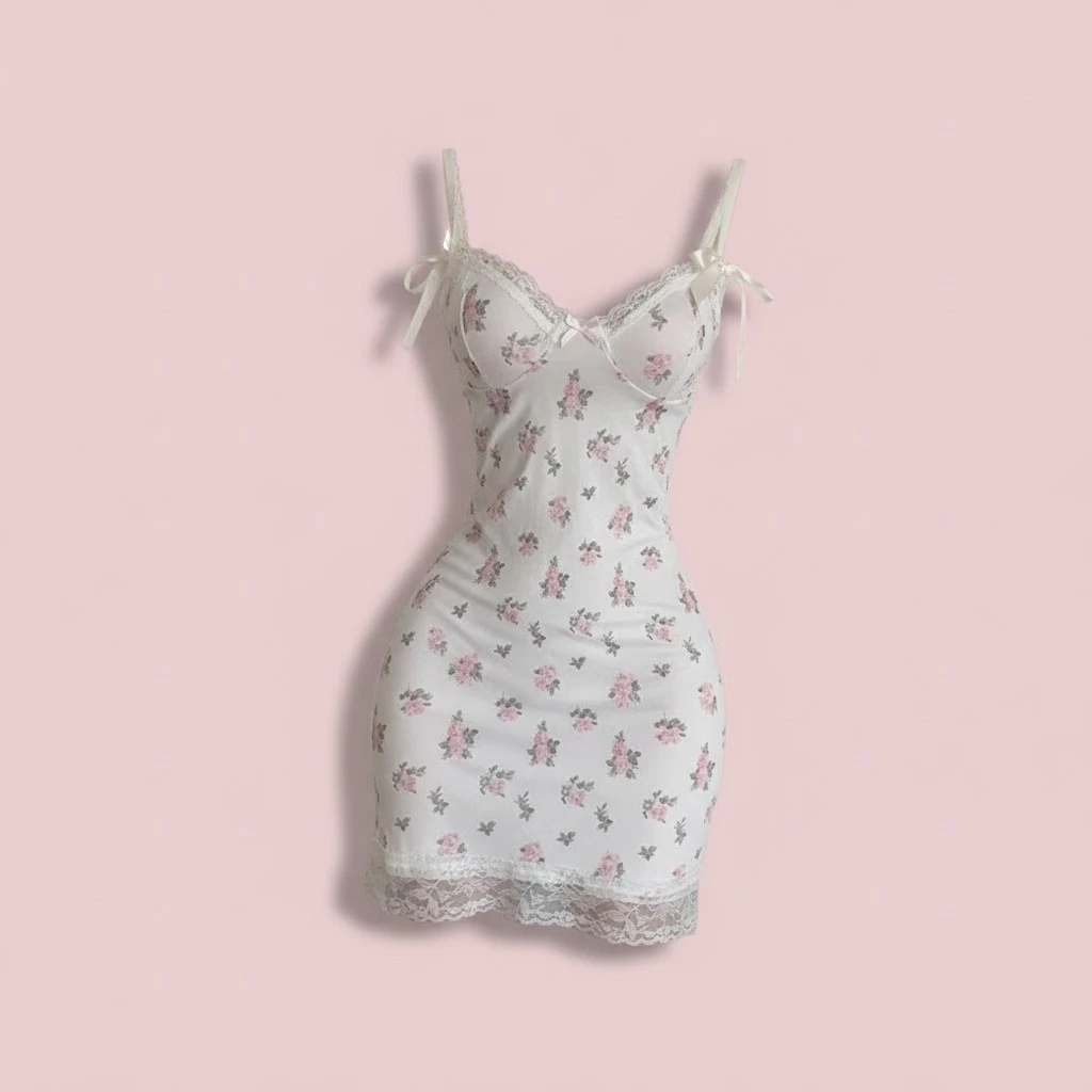 First Love Slip Nightdress Ice Silk Lady