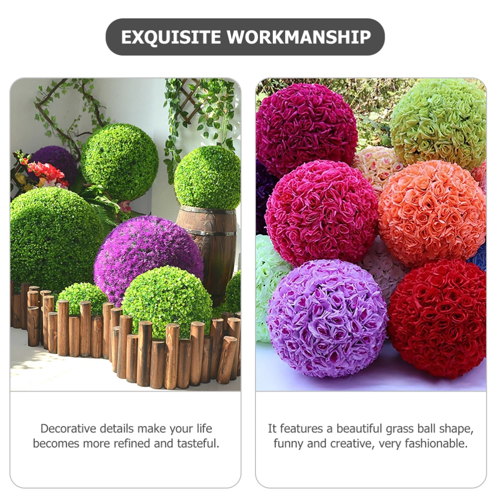 5pcs  Artificial Flower Plant Topiary Ball Support Plastic Plant Rack Faux Grass Ball Frame Rack