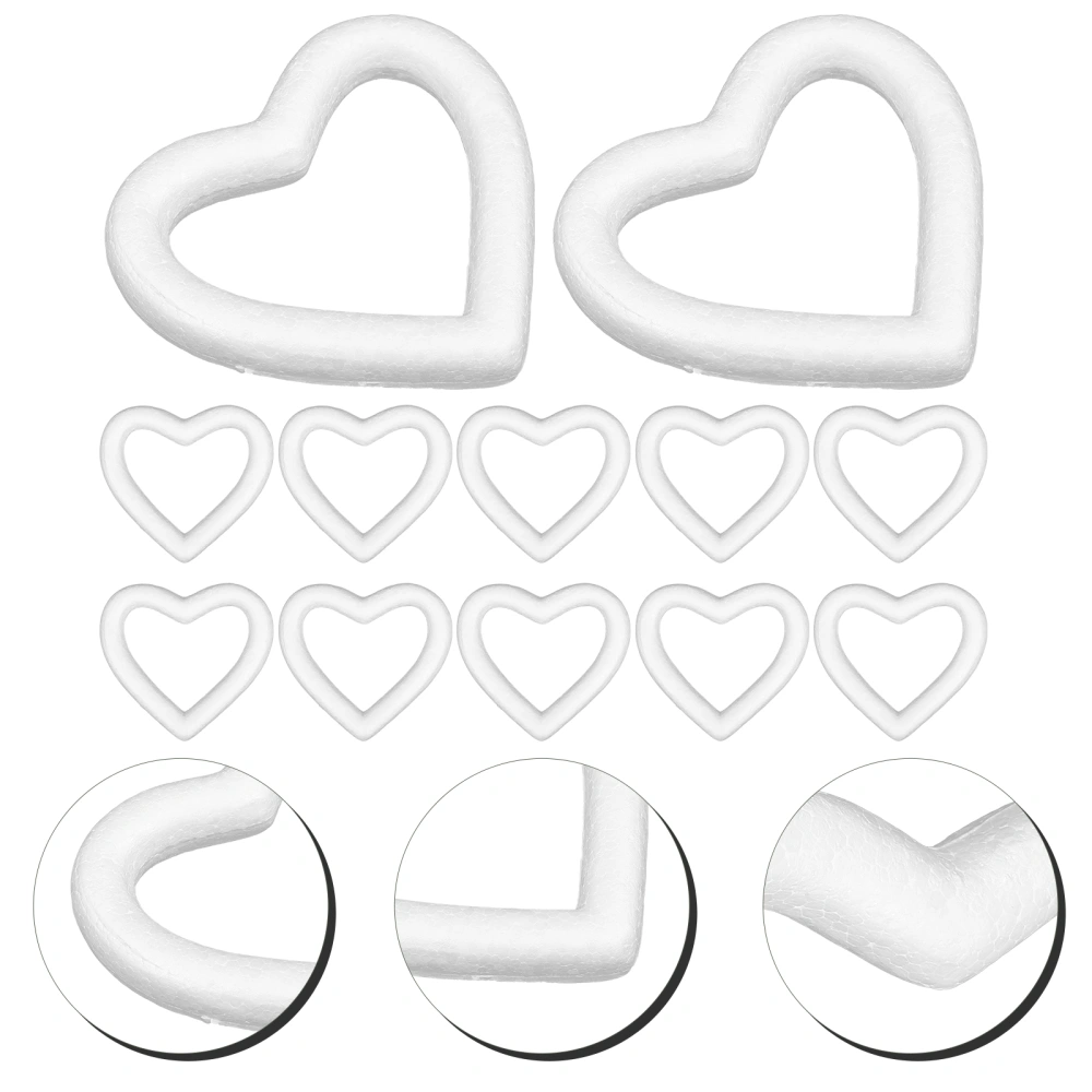 10pcs Hollow Love Heart DIY Craft Heart Model Ornament for Valentine's Day (13.5cm Hollow Heart)