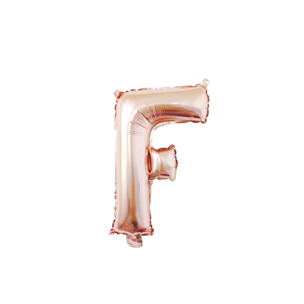 1 Set 16 Inch Aluminum Film Balloon Letters Balloon for Bachelor Party Decoration (Rose Gold)