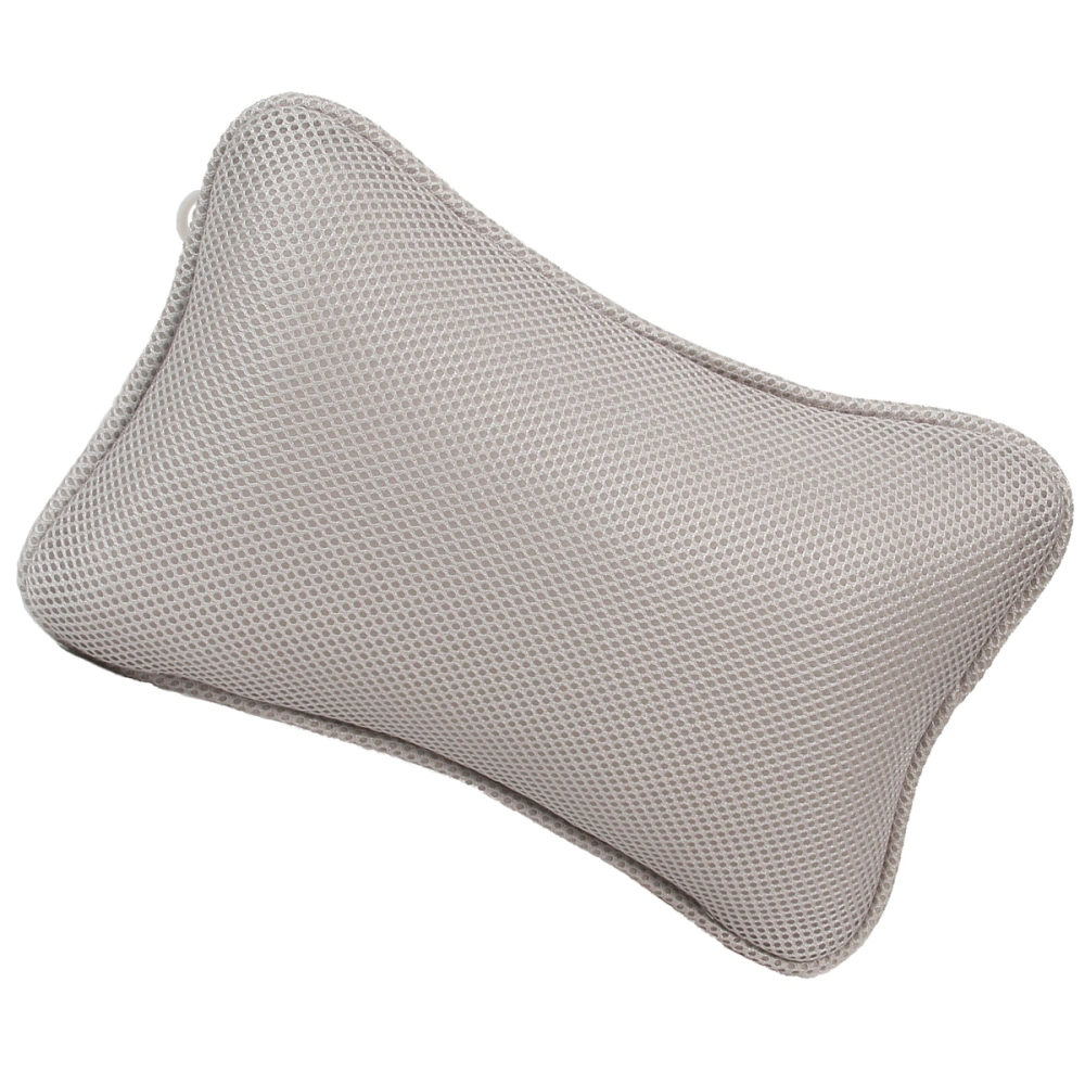 1PC Non-Slip Bathtub Pillow with Suction Cups Head Rest Spa Pillow Neck Shoulder Support Cushion (Grey)