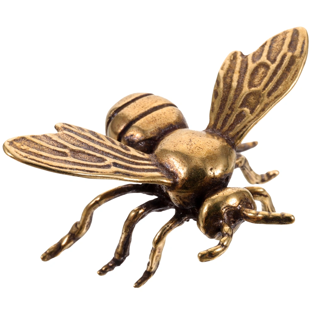 Brass Bee Ornament Home Desktop Decoration Small Brass Craft Bee Adornment