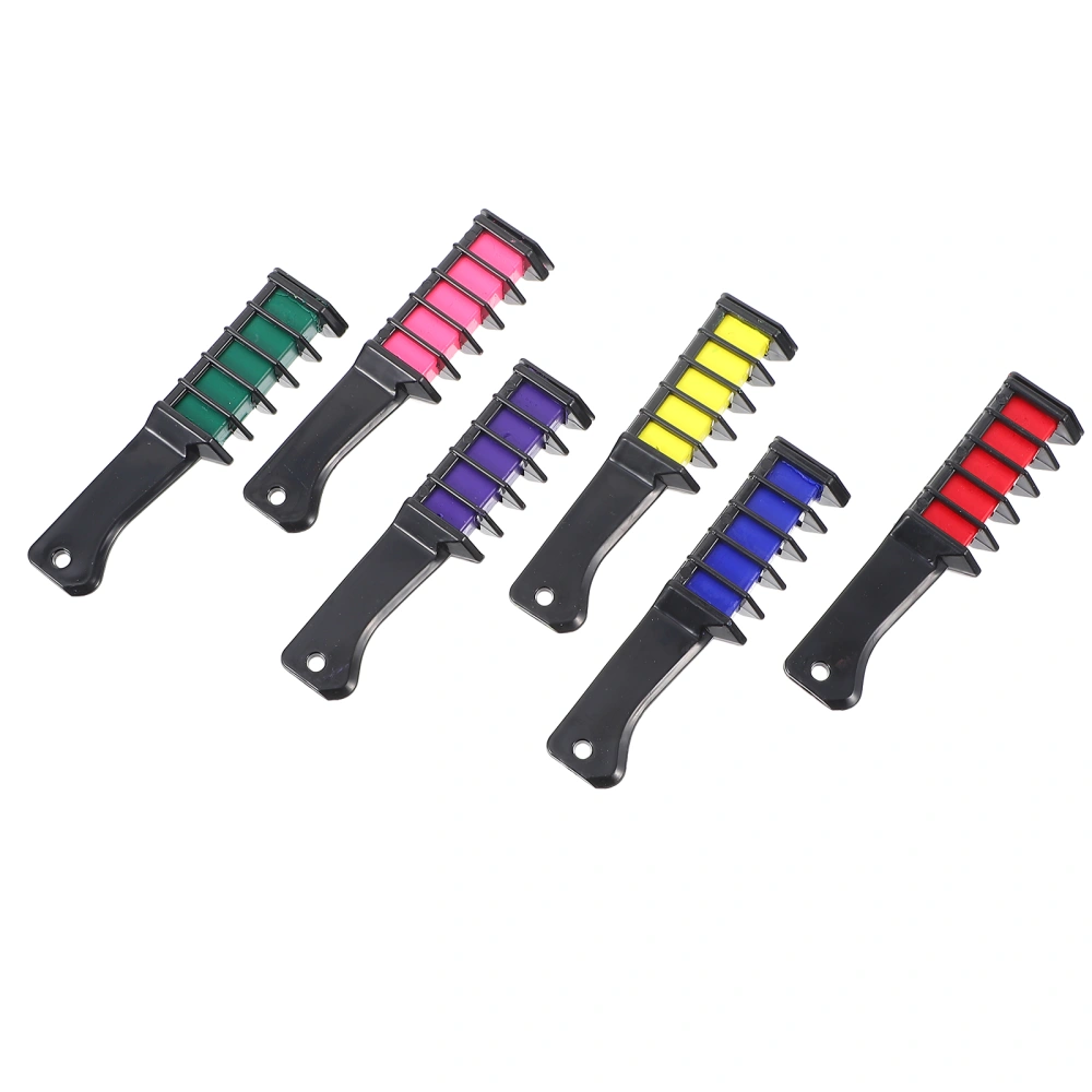 6pcs Multicolor Hair Dye Combs Temporary Home Disposable Hair Dye Combs