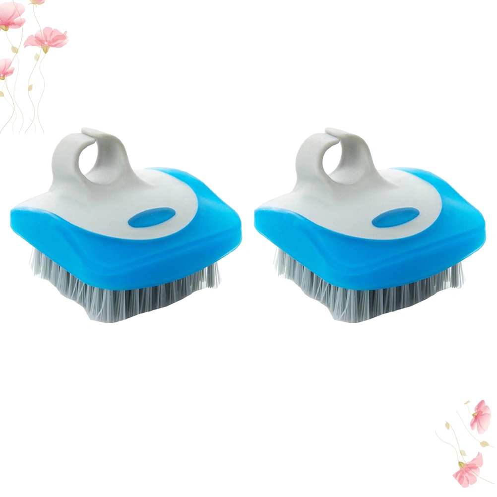 2pcs Fruit Vegetable Cleaning Brush Potato Carrot Ginger Scrubbers Cleaning Tools Kitchen Supplies (Random Color)