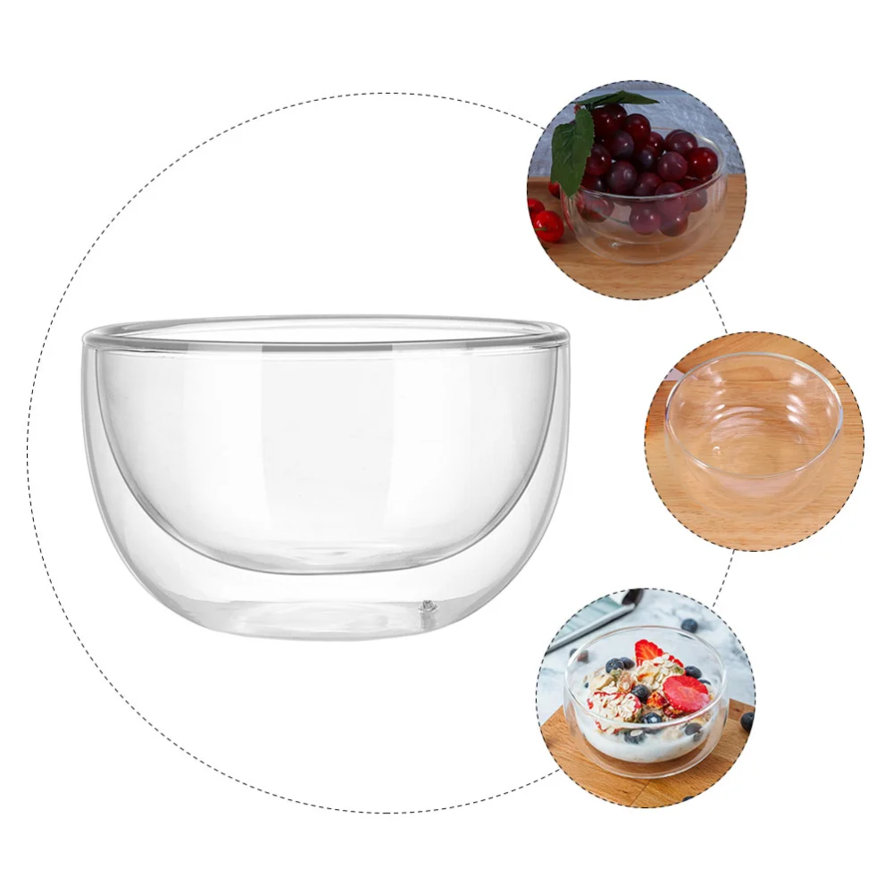 1pc Sweet Bowl Tableware Bowl Ice-cream Bowl Crystal Bowl (Transparent Color)