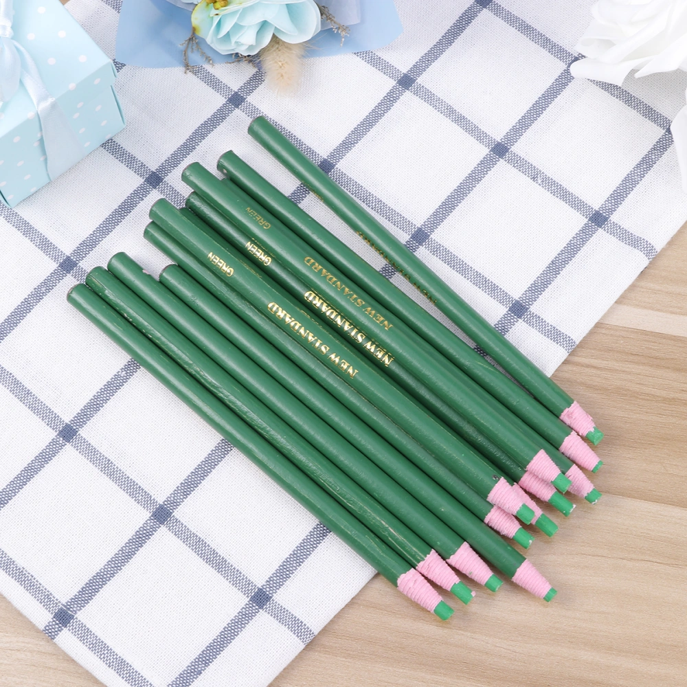 12PCS Peel-off Wax Pen Easy to Remove Marker for Ceramic Glass Cloth Metal Wood Leather (Green)