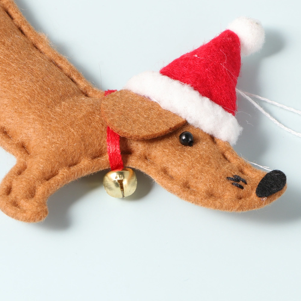 4Pcs Christmas Tree Exquisite Hanging Ornaments Creative Dachshund Dog Shaped Pendants Party Supplies