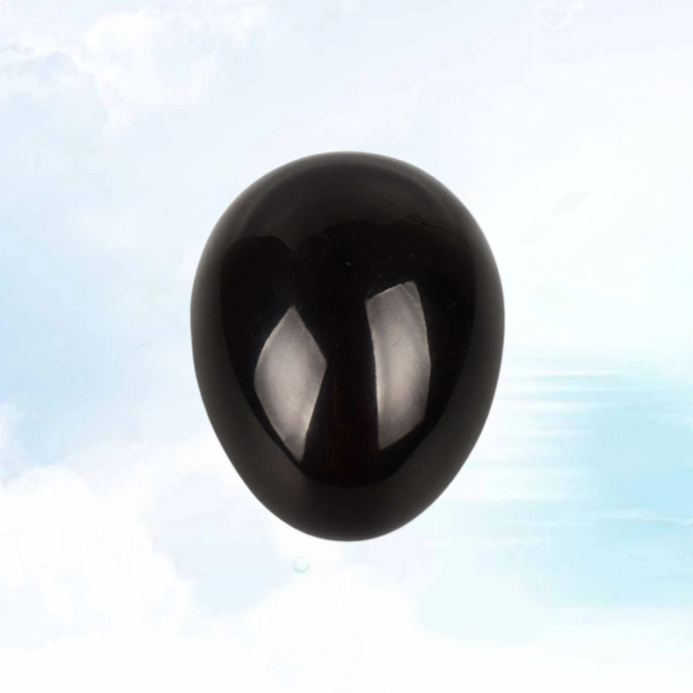 Black Obsidian Gemstone Egg Sphere for Healing Meditation Chakra Balancing and Home Decoration