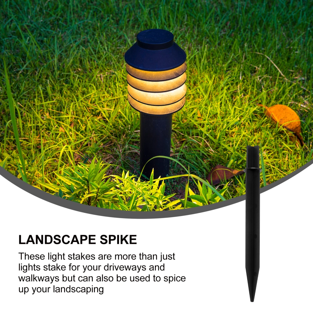 5pcs Plastic Ground Spike Lamp Solar Power Lawn Lamp Ground Plug Landscape Light