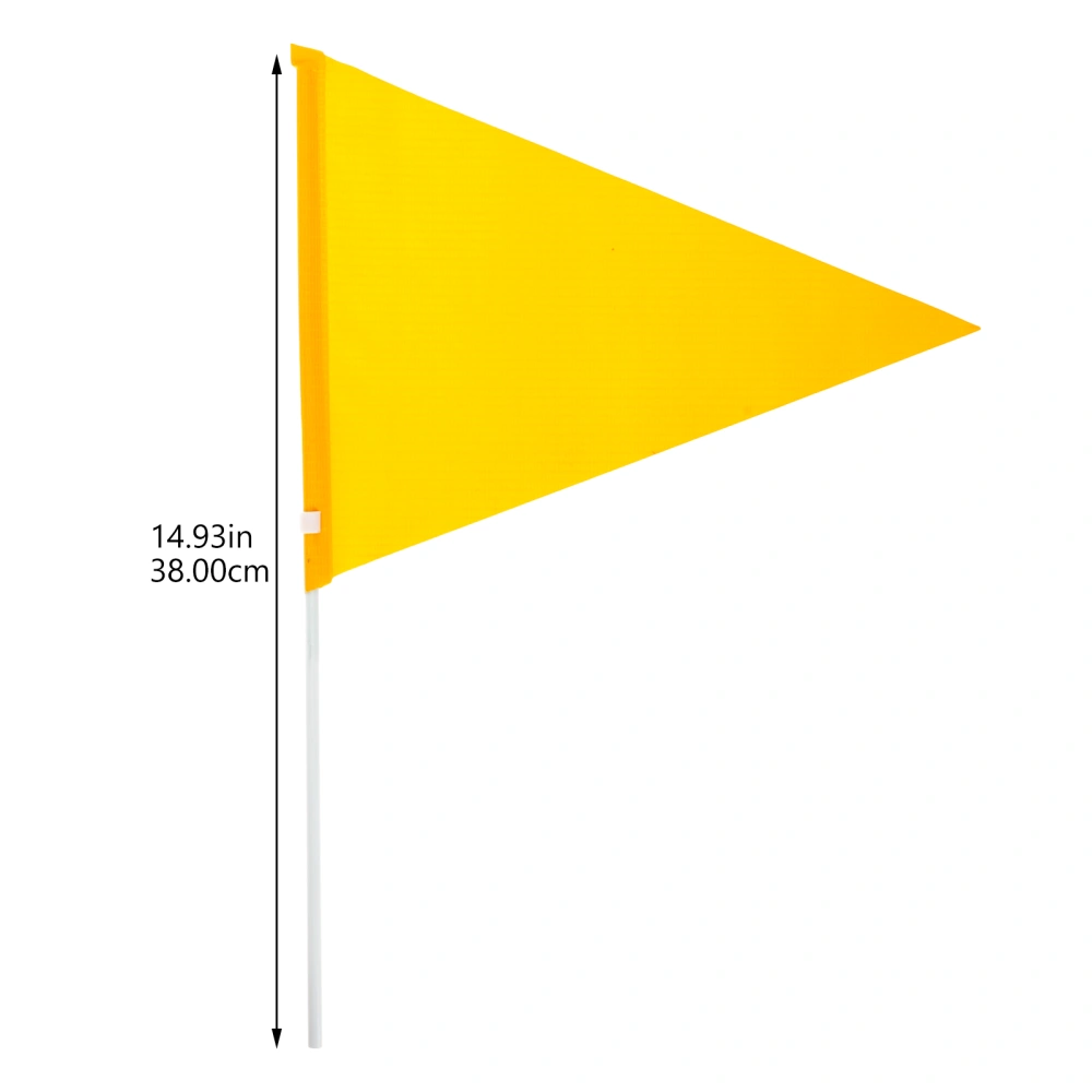 1 set of Bicycle Safety Flag Bike Safety Triangular Flag Waterproof Safety Flag