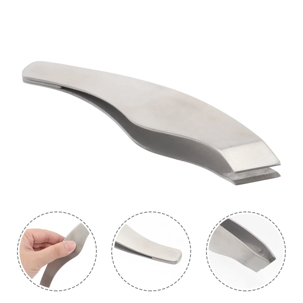 Stainless Steel Fish Bone Tweezer Feather Hair Removal Tool Angled Ham Tweezer Kitchen Plier