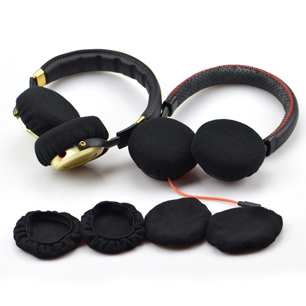2pcs Stretchable Fabric Headphone Covers Washable Sanitary Ear Pad Earcup Earpad Covers Fit Most On Ear Headphones with 6-8.5cm