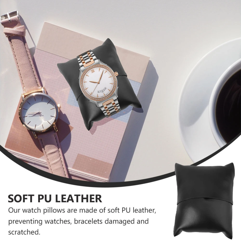 8pcs PU Leather Watch Display Pillow Jewelry Display Pillow Bracelet Pillow