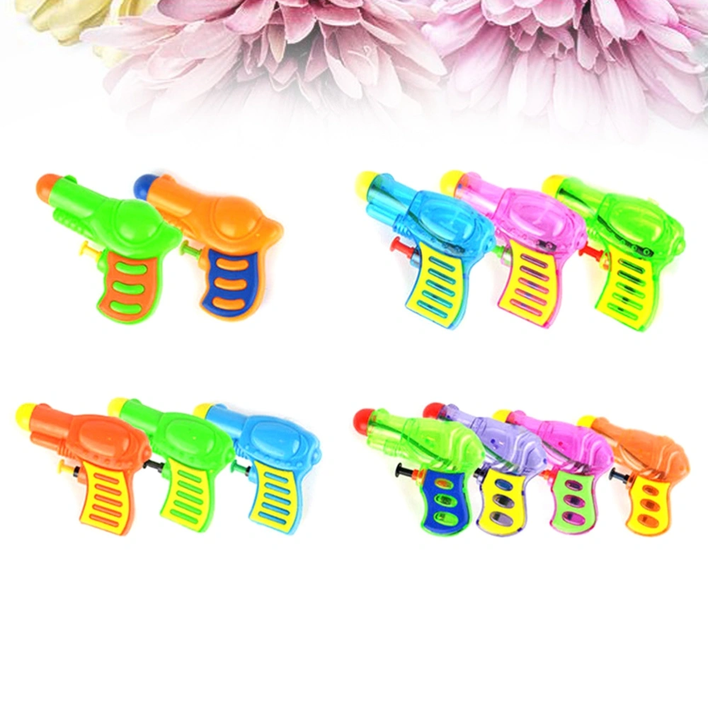 10PCS Summer Beach Water Guns Toys Playing Water Soaker Guns Mini Game Fun Water Guns for Kids Seaside (Random Type&Color)