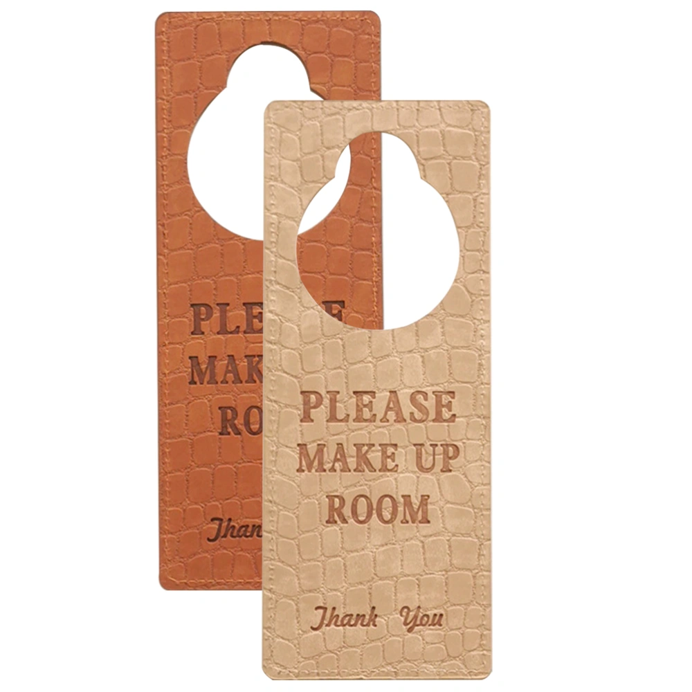 2Pcs Please Do Not Disturb Door Hanger Sign Double-Sided Door Knob Sign Please Make Up Room Sign